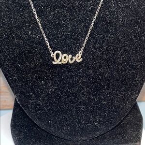 925 Silver 'Love' Pendant Necklace